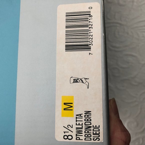 Nine West WILLETTA Suede Leather Boot Applique Pointy Toe Med Brown Zip 8.5 NEW - Picture 15 of 15